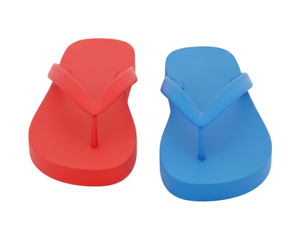 Pair of brightly colored casual footwear displayed against a dark background