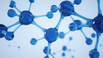 Blue molecular structure