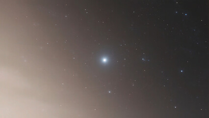 Obraz premium Night sky with stars and bright celestial object