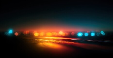 Abstract night cityscape bokeh