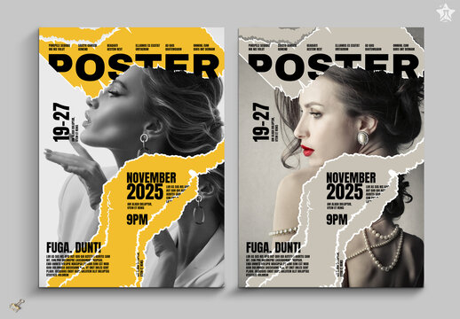 Torn Paper Poster Template