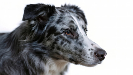 Closeup of a dog with speckled fur
