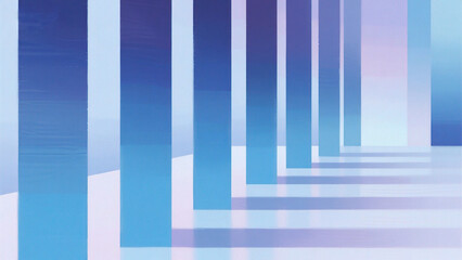 Abstract blue vertical stripes with gradient
