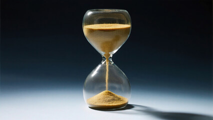 Hourglass with flowing sand