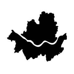 Seoul South Korea city map silhouette vector illustration