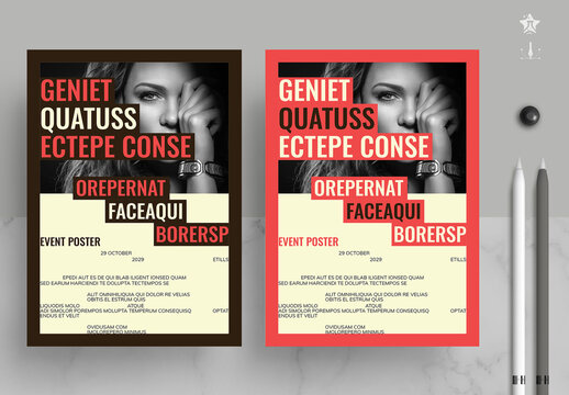 Bold Typography Poster Flyer Layout