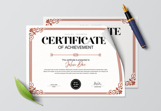 Certificate Template Layout
