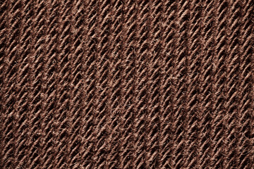 Close-Up of Brown Knitted Fabric Texture