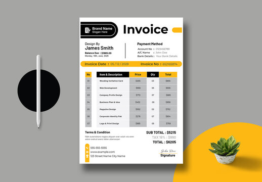 Creative Invoice Template Layout