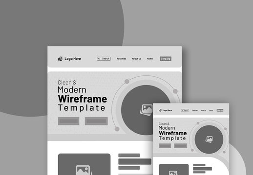 Creative Wireframe Template Design Layout