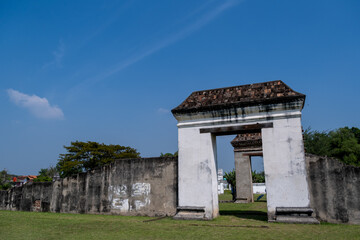 Historic ruins of Kaibon Palace, former royal residence of the Sultanate of Banten, located in Serang, Banten, Indonesia.