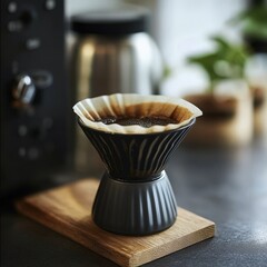 A classic drip device produces a slow steady stream of fresh brew