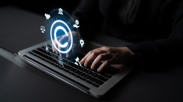 Copyright protection highlights copyright, intellectual property, and legal ownership through law, verification, and secure digital rights Latch