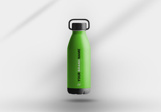 Stainless Steel Thermo Flask Mockup