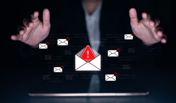 A cybersecurity alert indicating a phishing scam or malware threat. This dangerous email requires immediate action to protect against data theft and unauthorized system access. Fermion - Powered by Adobe