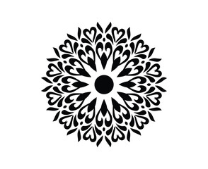 Symmetrical Heart Mandala Decorative Ornament