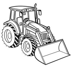 Tractor with Big Front Loader 1