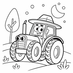 Tractor with Farmer Hat 1