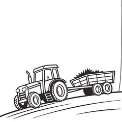 Tractor Towing Trailer 1