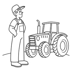 Farmer Beside Tractor 1