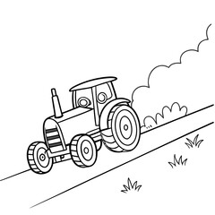 Tractor with Smoke Trail