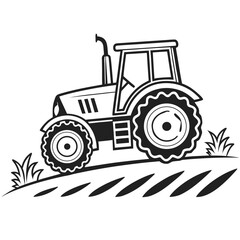 Farm Tractor Outline Icon 1