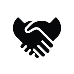 Obraz premium Handshake Icon Collaboration and Agreement