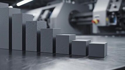 Modern gray bar graph displaying business data trends in a manufacturing factory Industrial background for financial analysis statistics and corporate strategy - Powered by Adobe