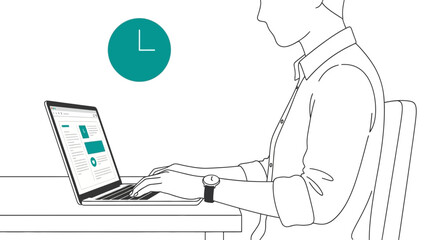 Efficient time management and productivity illustration for modern professional work schedule