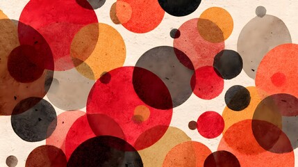 Abstract background with overlapping textured circles in warm tones.