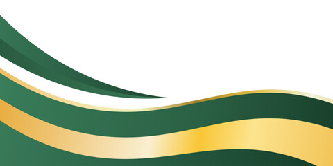 The image features an abstract background with flowing ribbons and waves, using a blend of green, blue, and orange colors The design has a modern and clean look, suitable for a business card or banner