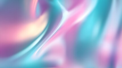 Obraz premium Abstract holographic background with iridescent flowing colors and smooth texture.