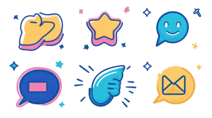 Transparent Image Multi-Style Customer Loyalty Icon Set Showing Brand Devotion