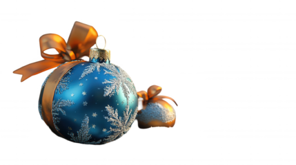 Christmas 3D ornament and gift icon in festive style, Transparent Image