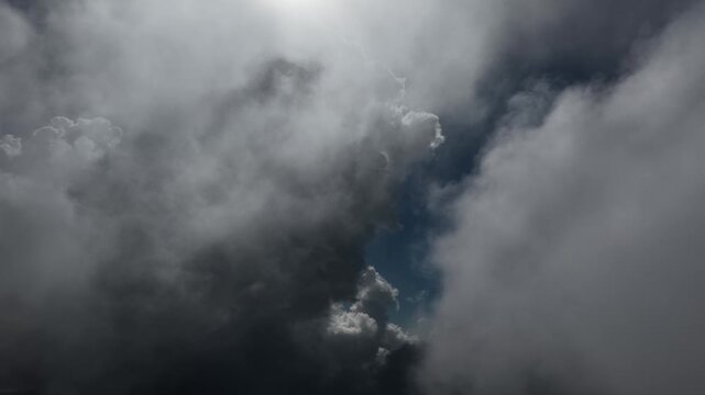 birds eye view from inside the clouds