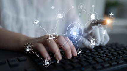 An AI assistant manages a comprehensive cybersecurity network. This smart system provides total protection for digital finance, cloud data, and personal identity authentication. Fermion