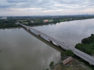 The Saigon River and a bridge in the countryside