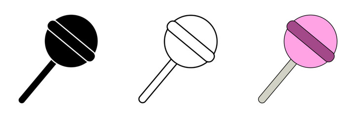Candy set icon on white background