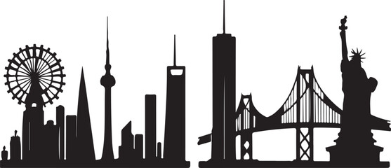 silhouette of a bridge