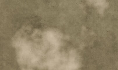 A textured, sepia-toned background with ethereal, diffused lighter patches resembling smoke or clouds. Grungy, vintage, and aged, suggesting an old parchment or weathered wall