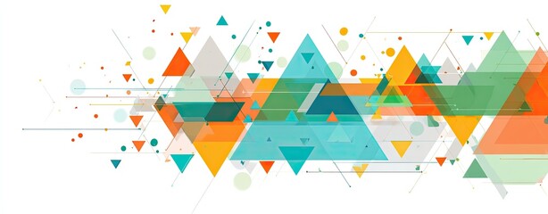Abstract geometric background with overlapping triangles and lines