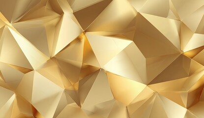 Golden polygon abstract background
