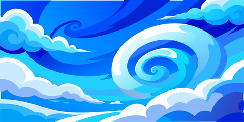 Refreshing Blue Dynamics! Bring the energy of swirling waves and stormy skies into your projects. Perfect for backgrounds, music illustrations, or speed themes!