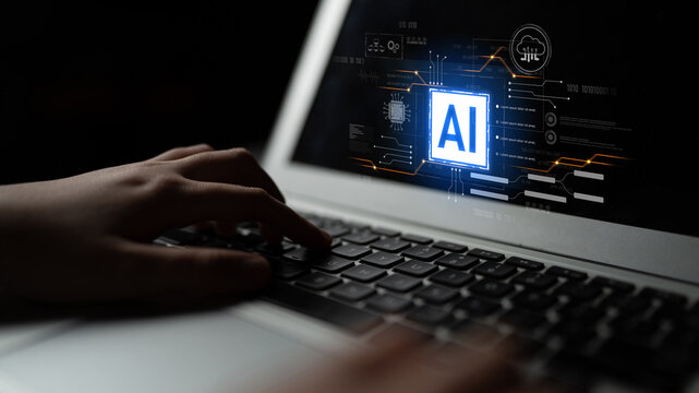 AI core technology presented with digital circuit connections, symbolizing AI systems, processing power, and integration into modern digital platforms Latch