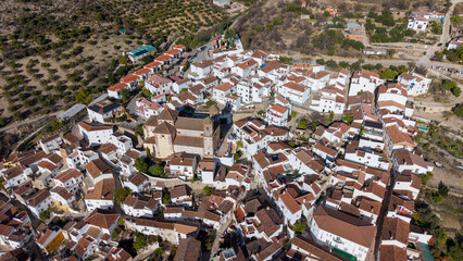 Vistas del municipio de Alpandeire en el valle del Genal, Espa&ntilde;a	