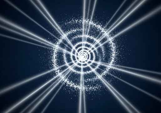 Abstract Portal of Light Energy Radiating Outward From a Central Vortex