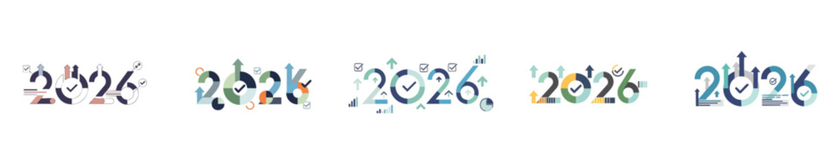 Verified Success Completion Report 2026 Vector Collection Modern Flat Design for Goal Progress Achievement Data