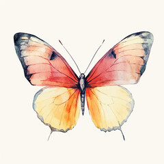 Watercolor_style_painting_of_hand_painted_butterfly_Simple Hand-painted watercolor style, vectorized, painting style, vector set available in EPS