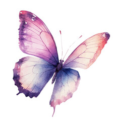 Fototapeta premium Watercolor_style_painting_of_hand_painted_butterfly_Simple Hand-painted watercolor style, vectorized, painting style, vector set available in EPS