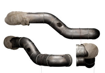 Broken Bent Pipes Damaged Metal Industrial Tubing